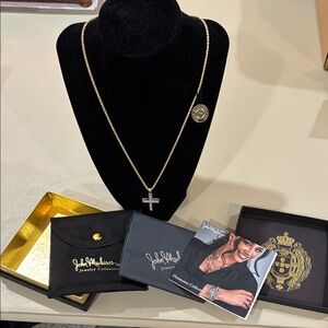 John Medeiros Celebration Collection Pave Gold Cross Pendant Necklace